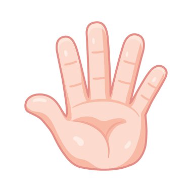 İzole edilmiş el karikatürü ikonu bir jest vektörü yapıyor