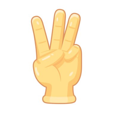 İzole edilmiş el karikatürü ikonu bir jest vektörü yapıyor