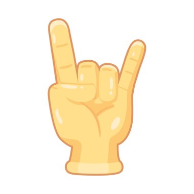 İzole edilmiş el karikatürü ikonu bir jest vektörü yapıyor