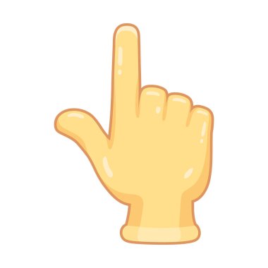 İzole edilmiş el karikatürü ikonu bir jest vektörü yapıyor