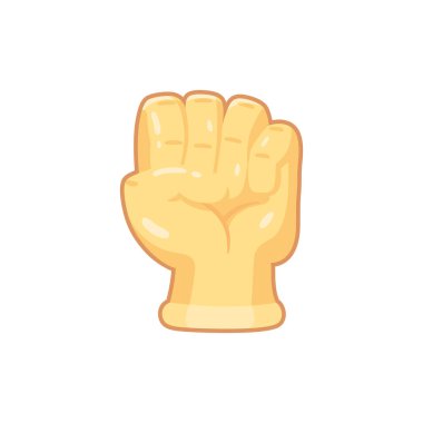 İzole edilmiş el karikatürü ikonu bir jest vektörü yapıyor