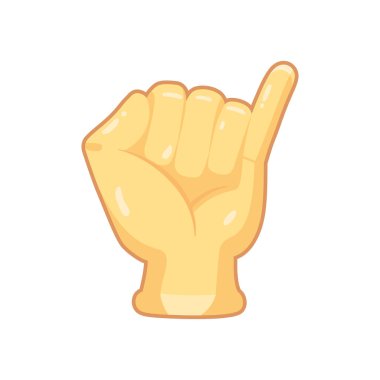 İzole edilmiş el karikatürü ikonu bir jest vektörü yapıyor