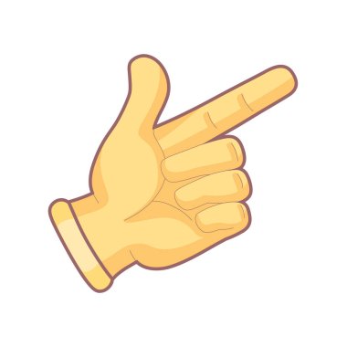 İzole edilmiş el karikatürü ikonu bir jest vektörü yapıyor