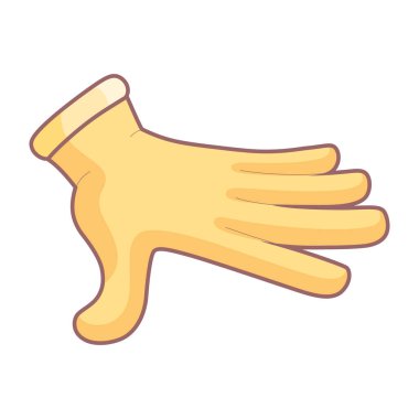 İzole edilmiş el karikatürü ikonu bir jest vektörü yapıyor