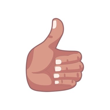 İzole edilmiş el karikatürü ikonu bir jest vektörü yapıyor