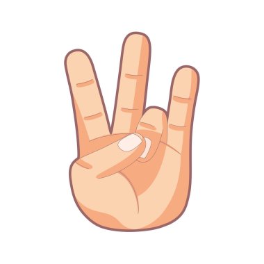 İzole edilmiş el karikatürü ikonu bir jest vektörü yapıyor