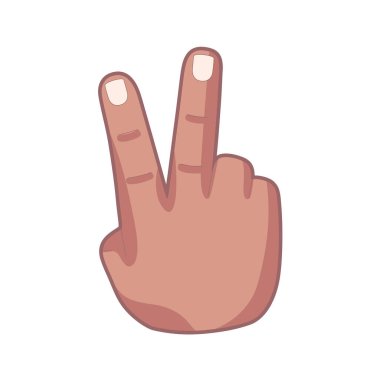 İzole edilmiş el karikatürü ikonu bir jest vektörü yapıyor