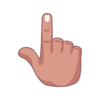 İzole edilmiş el karikatürü ikonu bir jest vektörü yapıyor