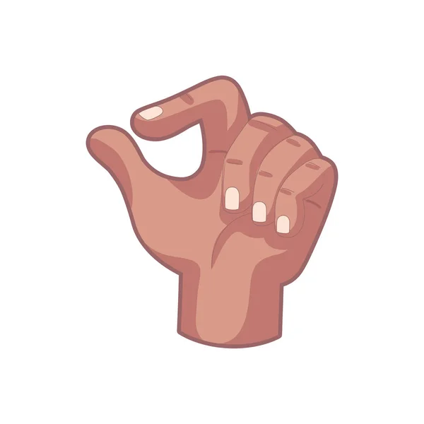 Isolated hand cartoon icon doing a gesture Vector — Stock Vector