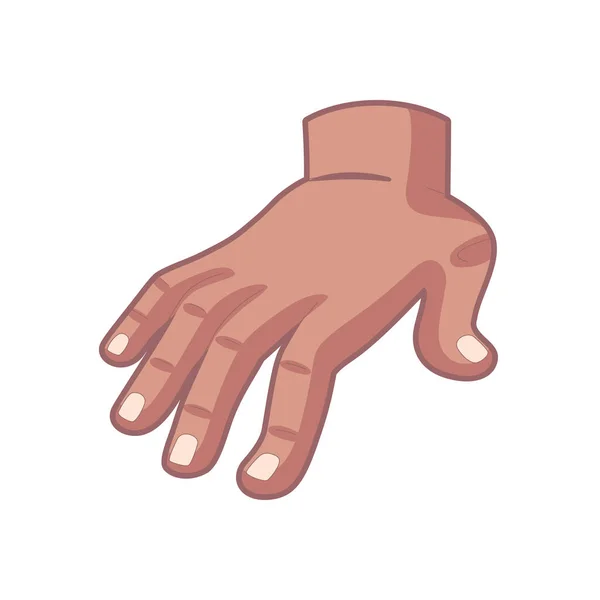 Isolated hand cartoon icon doing a gesture Vector — Stock Vector