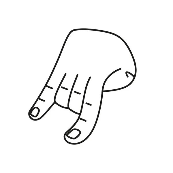 Icono de dibujo animado de mano aislada haciendo un gesto Vector — Archivo Imágenes Vectoriales