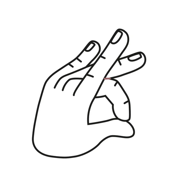 Изолированная иконка контура ручной карикатуры, делающая жест вектор — стоковый вектор
