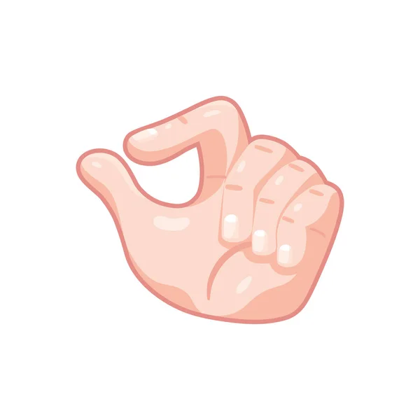 Isolated hand cartoon icon doing a gesture Vector — Stock Vector