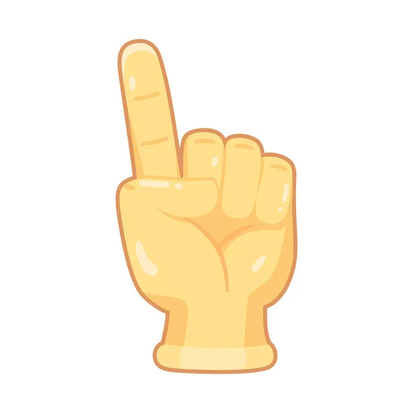 Isolated hand cartoon icon doing a gesture Vector — Stock Vector