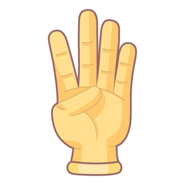 Isolated hand cartoon icon doing a gesture Vector — Stock Vector