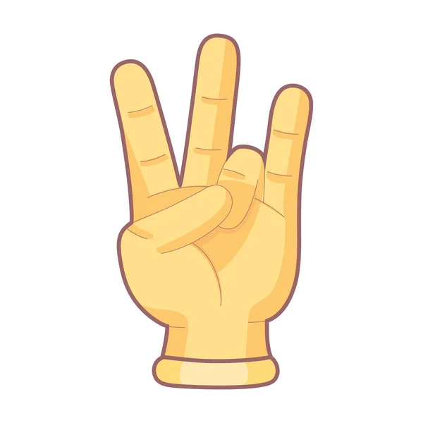 Izolovaný ruční kreslený ikona dělá gesto vektor — Stockový vektor