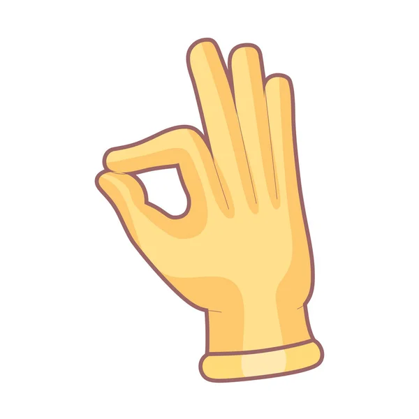 Isolated hand cartoon icon doing a gesture Vector — Stock Vector