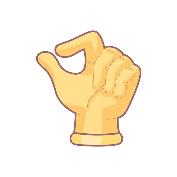 Isolato mano icona cartone animato facendo un gesto vettoriale — Vettoriale Stock