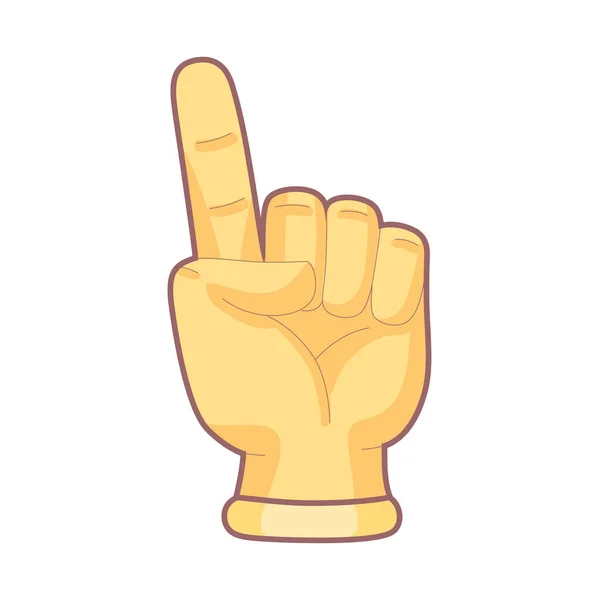 Isolated hand cartoon icon doing a gesture Vector — Stock Vector