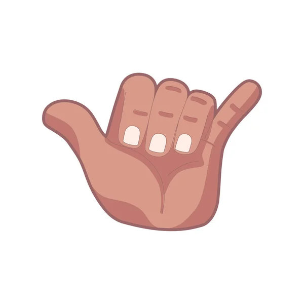 Ícone de desenho animado mão isolado fazendo um gesto Vector —  Vetores de Stock