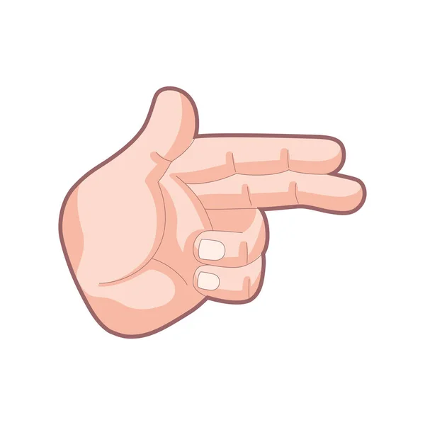 Isolé icône de dessin animé main faisant un geste vectoriel — Image vectorielle