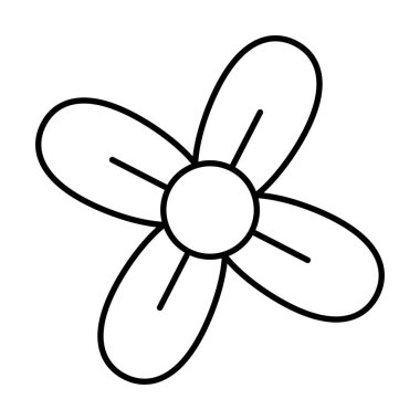 Bir çiçek taşıyıcısının izole edilmiş dış çizgisi