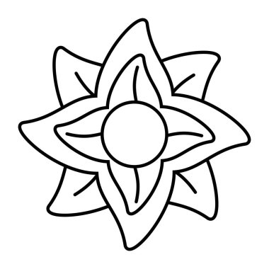 Bir çiçek taşıyıcısının izole edilmiş dış çizgisi