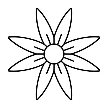 Bir çiçek taşıyıcısının izole edilmiş dış çizgisi