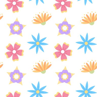 Renkli çiçek deseni Çiçek arkaplan taşıyıcısı