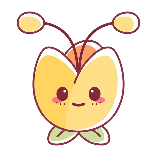 Isolated happy flower cartoon kawaii Vector — Wektor stockowy