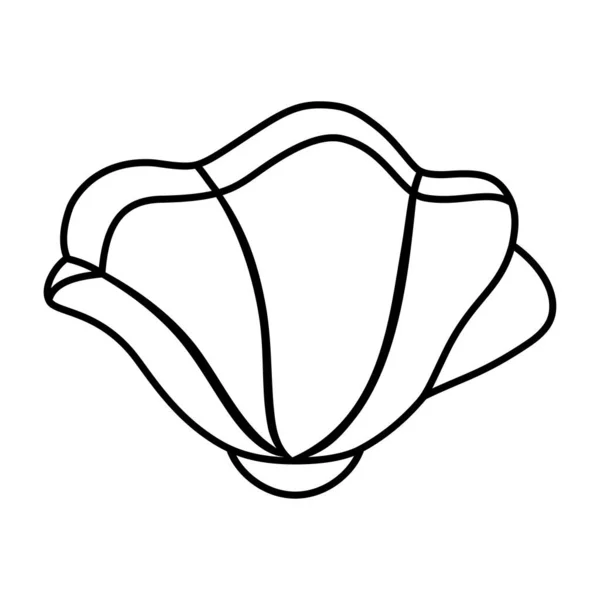 Contour isolé d'un vecteur de fleur — Image vectorielle