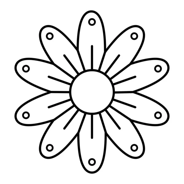 Esquema aislado de una flor Vector — Archivo Imágenes Vectoriales