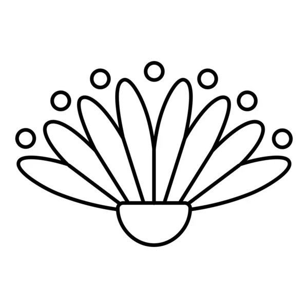Esquema aislado de una flor Vector — Archivo Imágenes Vectoriales