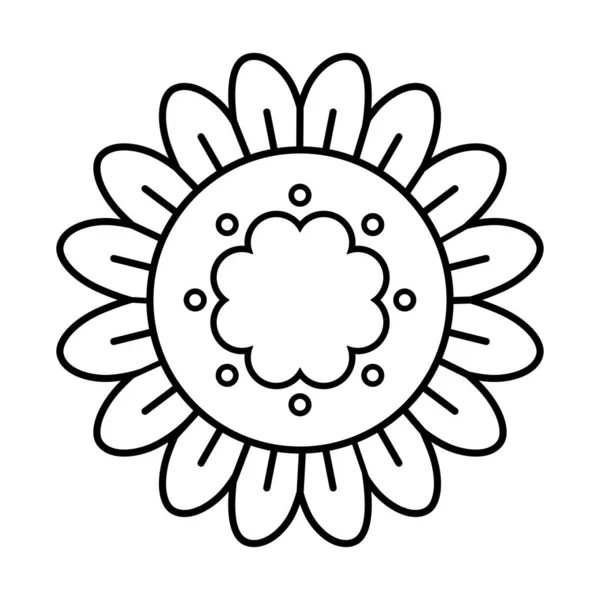 Isolated outline of a flower Vector — Stock Vector