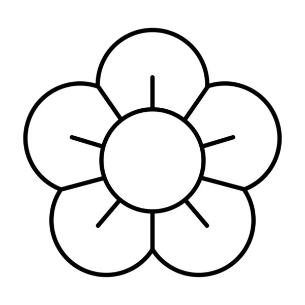 Izolovaný obrys vektoru květu — Stockový vektor