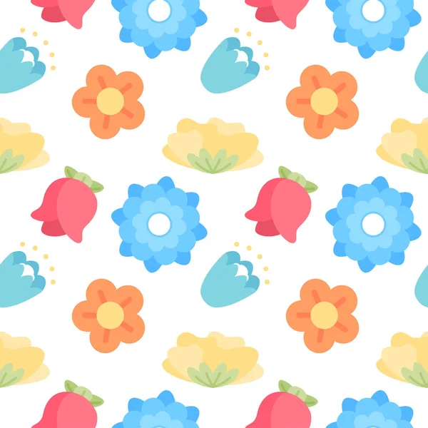 Colored floral pattern Flowers background Vector — Stockvektor
