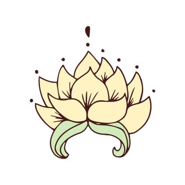 Bahar Zamanı Vektörü 'nün izole edilmiş bir eskizi.