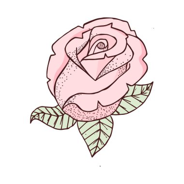 Bahar Zamanı Vektörü 'nün izole edilmiş bir eskizi.