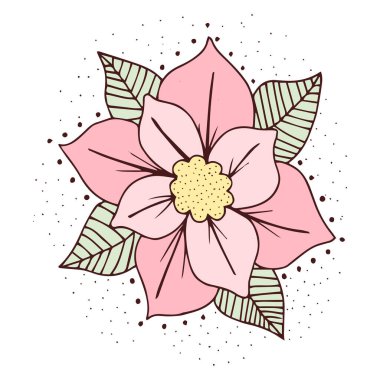 Bahar Zamanı Vektörü 'nün izole edilmiş bir eskizi.