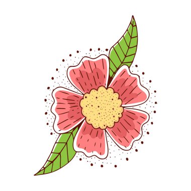 Suluboya tekniğinde izole çiçek vektörü