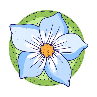 Suluboya tekniğinde izole çiçek vektörü