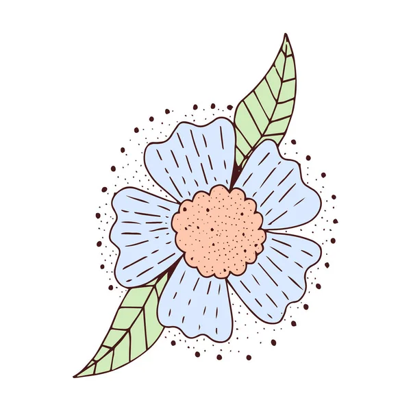 Isolated sketch of a flower Spring time Vector — стоковый вектор