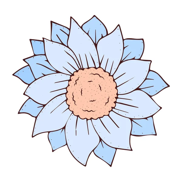 Bosquejo aislado de una flor Primavera Vector — Archivo Imágenes Vectoriales