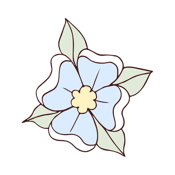 Isolated sketch of a flower Spring time Vector — стоковый вектор