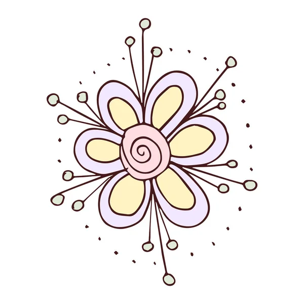 Desenho isolado de uma flor Vetor de tempo de primavera — Vetor de Stock