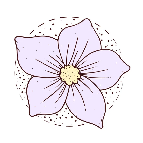 Isolated sketch of a flower Spring time Vector — стоковый вектор