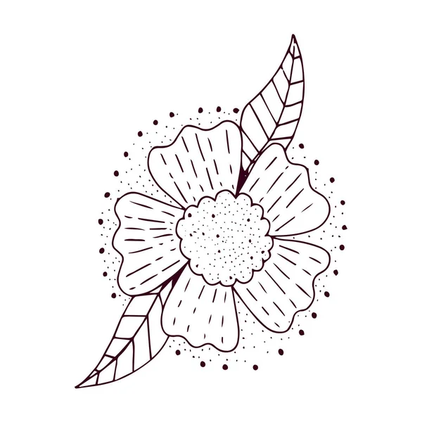 Isolated outline of a cute flower Flat design Vector — Stock vektor