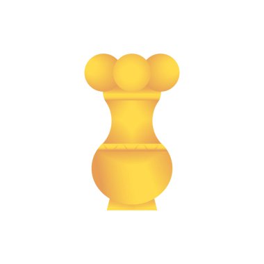 İzole edilmiş altın heykel Kolomb öncesi sanat taşıyıcısı