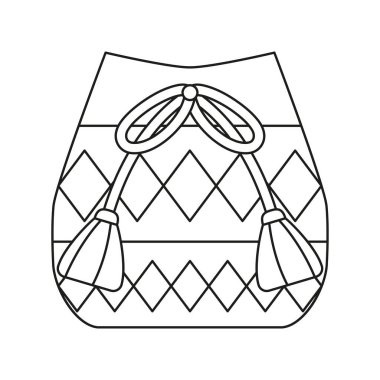 İzole edilmiş Kolombiya Kültür Vektörü sırt çantası