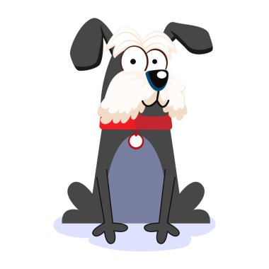 İzole edilmiş şirin köpek cins çizgi film Kawaii Vector